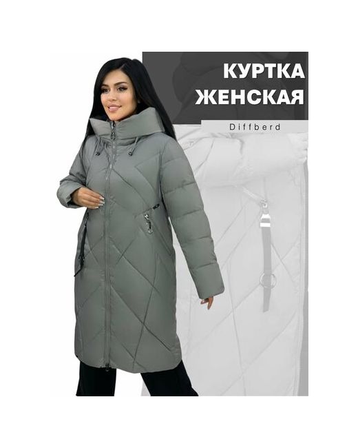 Diffberd куртка зимняя силуэт прямой карманы размер 58