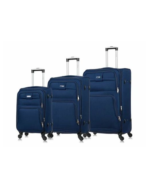 L'Case Комплект чемоданов Barcelona 3 шт. водонепроницаемый 112 л размер