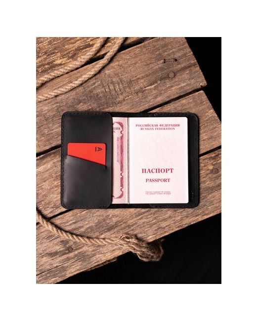 Rancho Обложка для паспорта отделение карт автодокументов подарочная упаковка черный