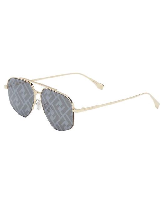 Fendi Солнцезащитные очки квадратные оправа зеркальные