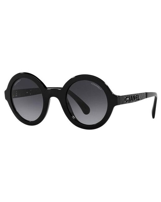 Chanel Vintage Солнцезащитные очки круглые оправа градиентные для черный