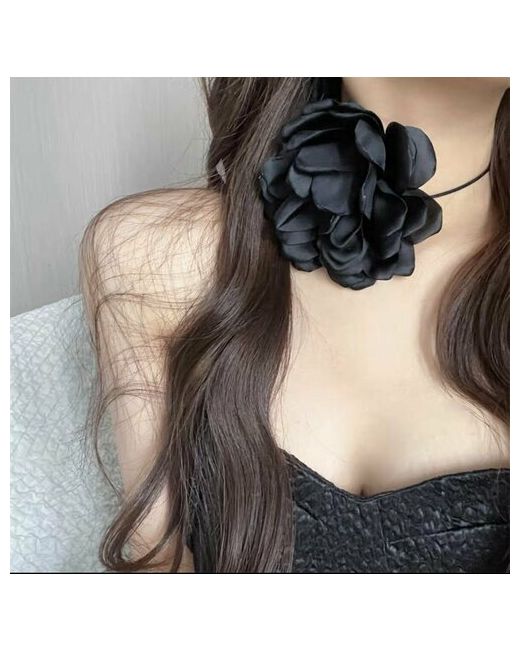 Anet Чокер черная роза цветок на шею