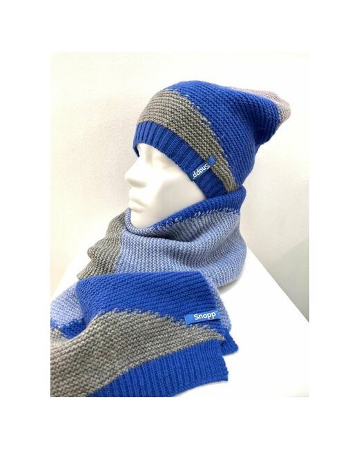 Snapp Комплект бини шапка шарф шерсть 1 предмета размер 55/57 мультиколор