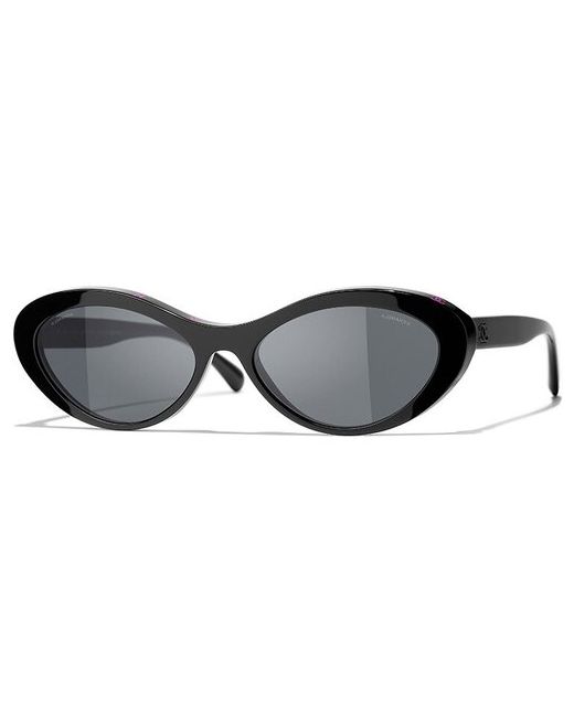 Chanel Vintage Солнцезащитные очки кошачий глаз оправа для черный