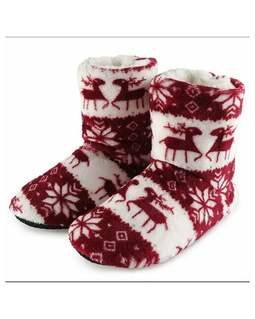 alvi lovely носки средние на Новый год размер бордовый белый