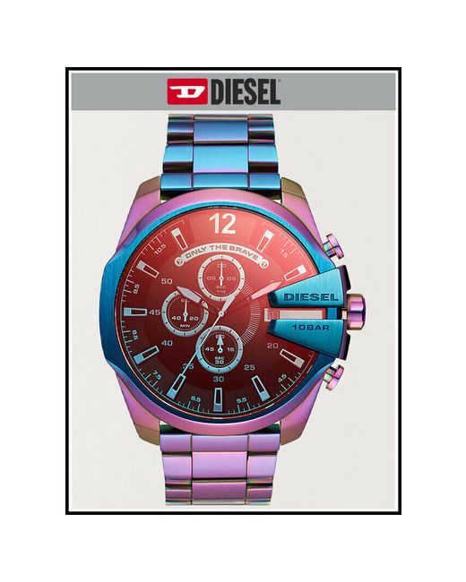 Diesel Наручные часы наручные черные с черепом кварцевые оригинальные розовый
