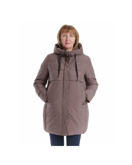 Belleb куртка зимняя средней длины для беременных карманы размер 60