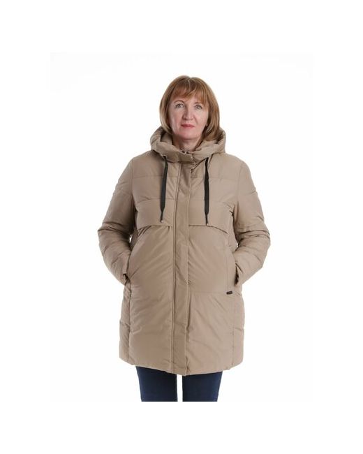 Belleb куртка зимняя средней длины для беременных карманы размер 58