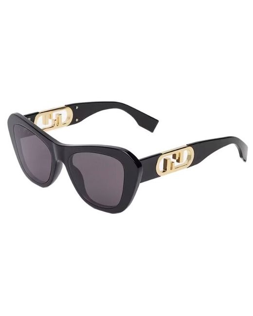 Fendi Солнцезащитные очки кошачий глаз оправа для черный
