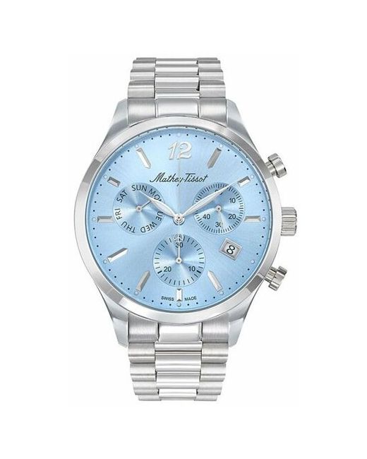 Mathey-Tissot Наручные часы Швейцарские наручные H411CHASKY с хронографом серебряный серый