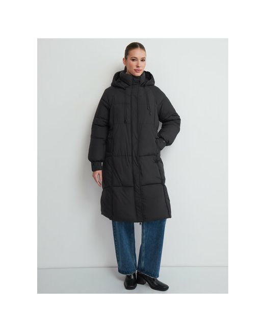 Vittoria Vicci куртка демисезон/зима силуэт прямой стеганая карманы капюшон манжеты размер