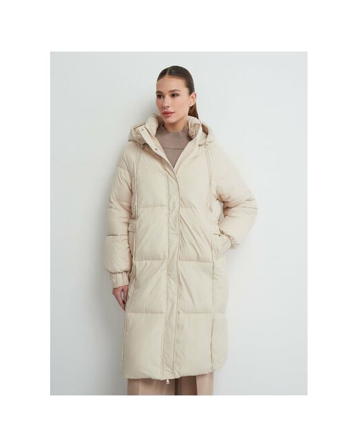 Vittoria Vicci куртка демисезон/зима силуэт прямой стеганая карманы капюшон манжеты размер