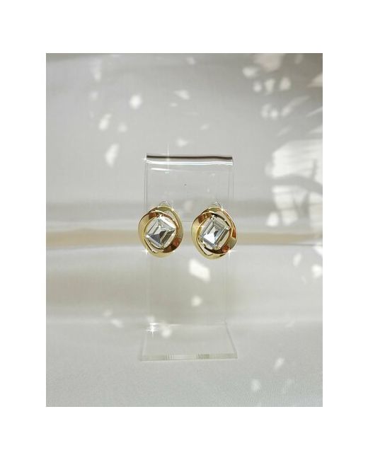 Fashion Jewelry Серьги пусеты кристалл размер/диаметр 20 мм. бесцветный