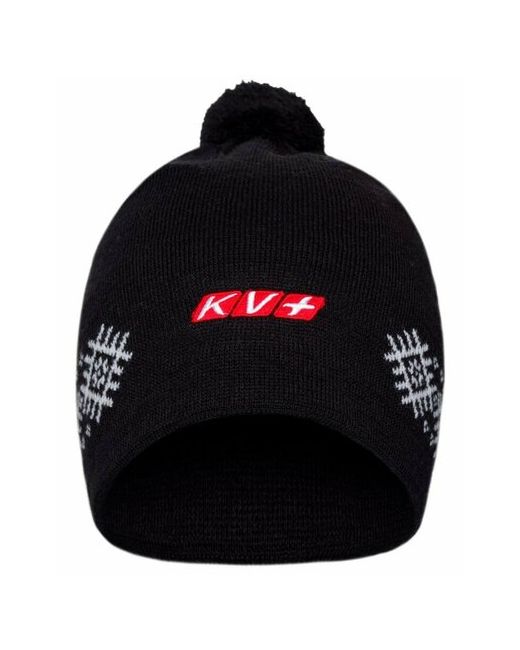 Kv+ Шапка KV зимняя шерсть утепленная размер one черный