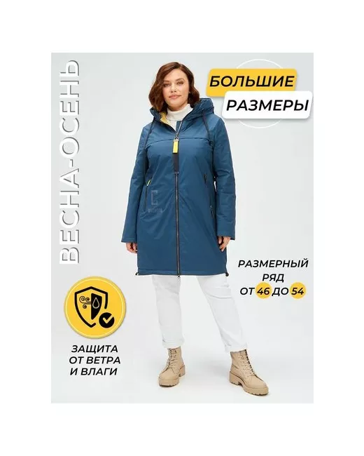 La Zenia куртка демисезонная силуэт прямой карманы водонепроницаемая ветрозащитная подкладка несъемный капюшон утепленная размер 46