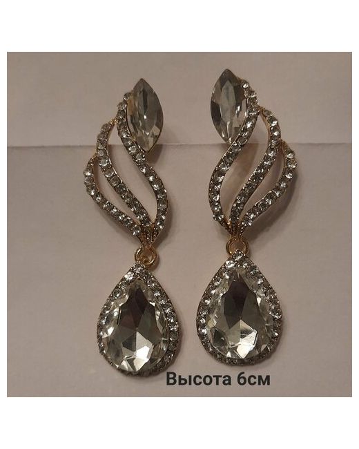 Fashion Jewelry Серьги с подвесками стекло искусственный камень серебряный золотой