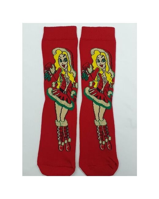 Frida носки 1 пара высокие быстросохнущие на 23 февраля усиленная пятка износостойкие Новый год подарочная упаковка ослабленная резинка нескользящие фантазийные размер бордовый
