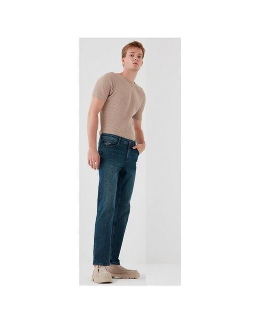Pantamo Jeans Джинсы прямой силуэт средняя посадка размер 40/34 синий