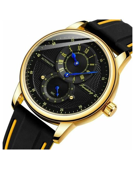 Forsining Наручные часы Роскошные 2023 модные наручные черный