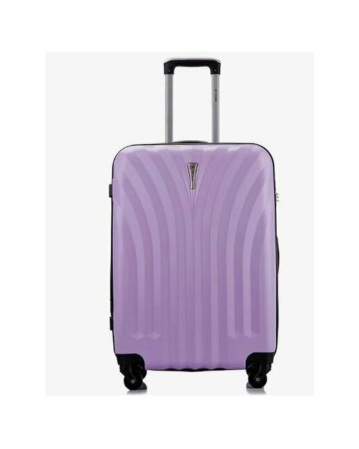 L'Case Умный чемодан 4213 жесткое дно рифленая поверхность 50 л размер лиловый