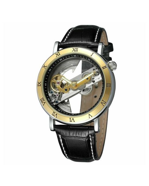 Forsining Наручные часы видимая задняя крышка со скелетом автоматические наручные серебряный