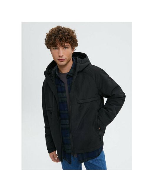 Finn Flare куртка демисезонная силуэт прямой водонепроницаемая карманы капюшон размер 2XL