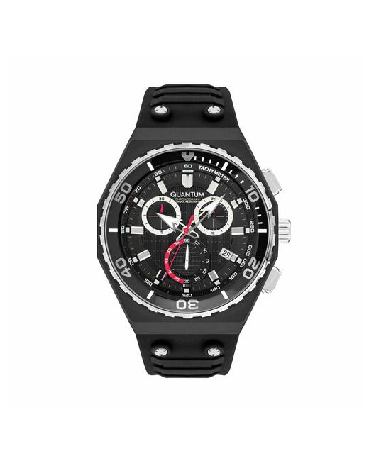 Quantum Наручные часы Часы наручные HNG1012.651 Кварцевые 49 мм черный серебряный