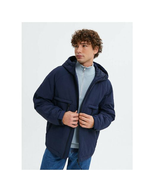 Finn Flare куртка демисезонная силуэт прямой водонепроницаемая карманы капюшон размер