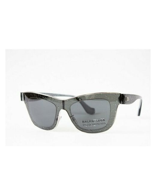 Balenciaga Солнцезащитные очки монолинза оправа металл для серебряный