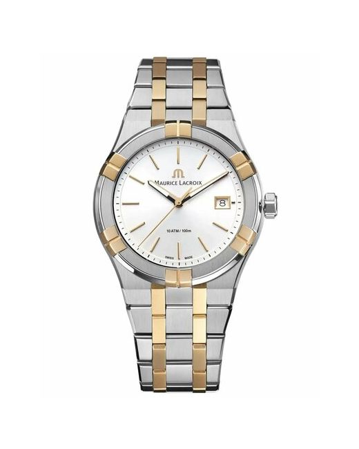 Maurice Lacroix Наручные часы Швейцарские кварцевые Aikon Quartz AI1108-PVP02-130-1 золотой белый