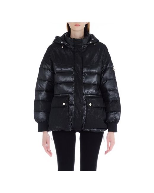 Liu •Jo куртка демисезонная средней длины силуэт свободный утепленная капюшон карманы манжеты размер