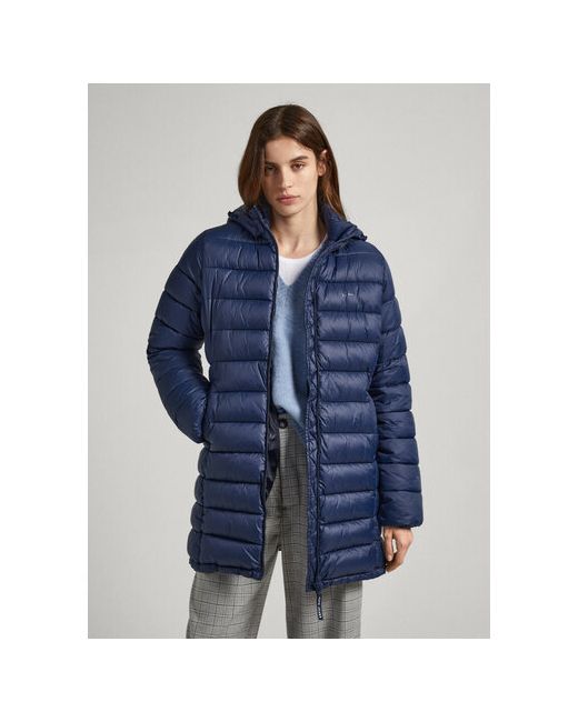 Pepe Jeans London куртка демисезон/зима средней длины силуэт прилегающий водонепроницаемая съемный капюшон стеганая регулируемый утепленная карманы размер