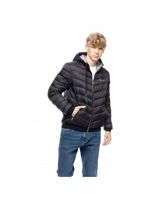 Armani Exchange куртка демисезон/зима силуэт прямой утепленная несъемный капюшон карманы манжеты размер