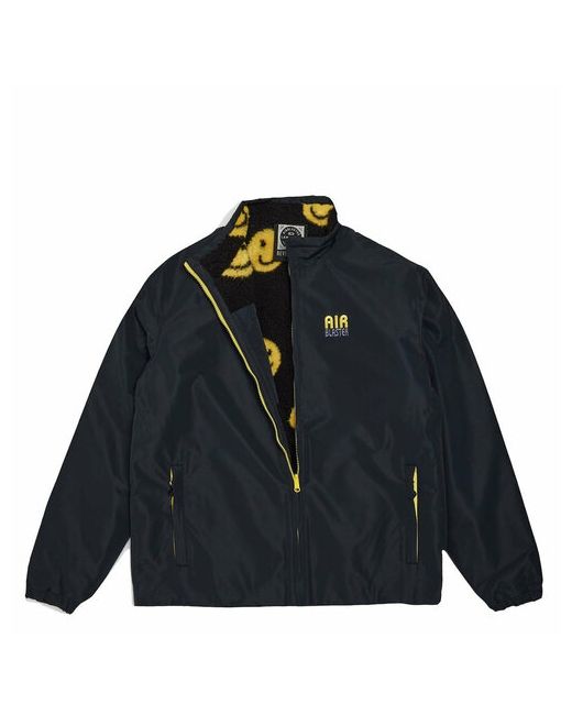 Airblaster Куртка средней длины силуэт свободный карманы без капюшона водонепроницаемая размер черный желтый