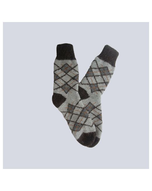 Наши носки носки Шерстяные 1 пара классические вязаные утепленные воздухопроницаемые на Новый год 23 февраля размер серый