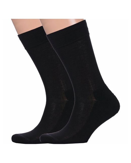 Lorenzline носки 2 пары классические усиленная пятка махровые размер 29 черный