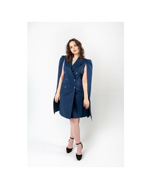 MoonLit Платье-футляр прилегающее миди подкладка размер 48 синий
