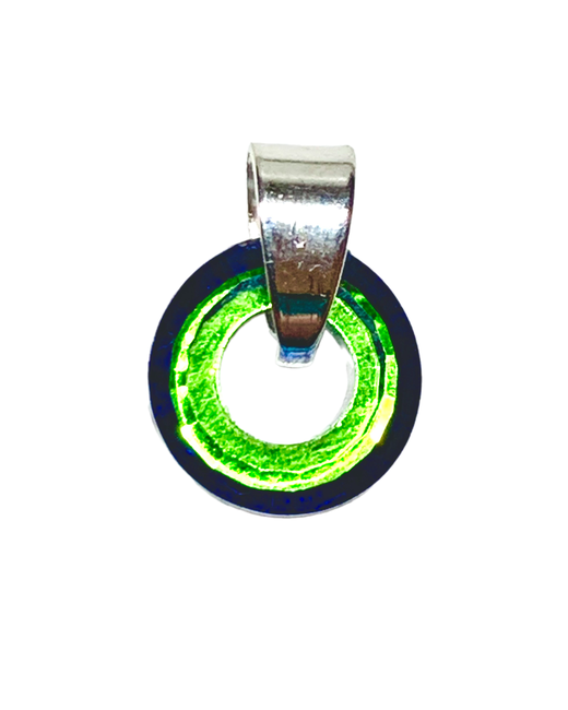 My Lollipop Подвеска с кристаллом Swarovski Ring 8 мм зеленый/серебро
