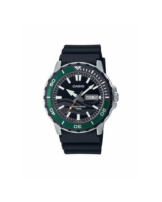 Casio Наручные часы Часы наручные MTD-125D-1A черный зеленый