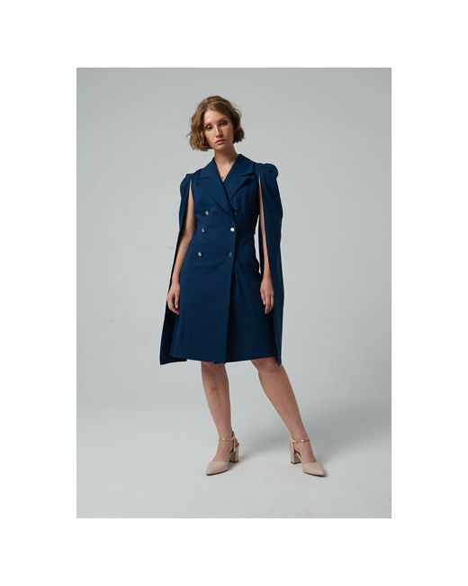 MoonLit Платье-футляр прилегающее миди подкладка размер 46 синий
