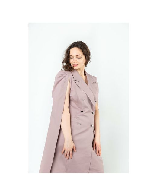 MoonLit Платье-пиджак прилегающее миди подкладка размер 50 пыльная роза