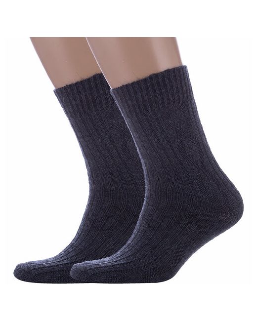 RuSocks носки 2 пары классические вязаные утепленные размер 25