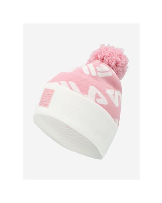 Fila Шапка демисезон/зима с помпоном размер 54 розовый