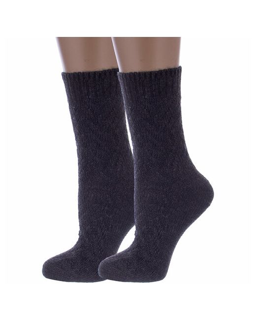RuSocks носки средние вязаные утепленные размер 23-25