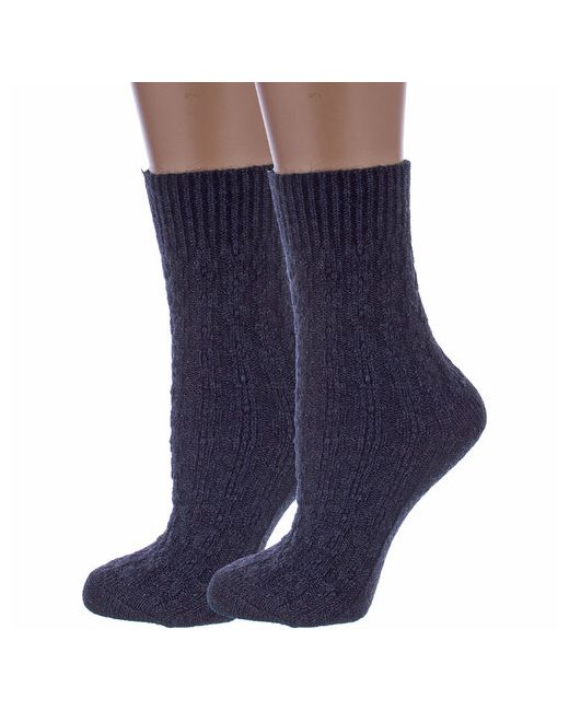 RuSocks носки средние вязаные утепленные размер 23-25