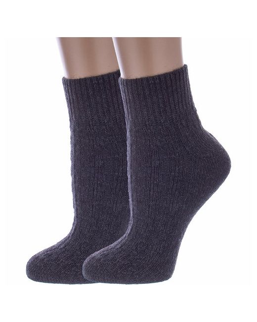 RuSocks носки укороченные вязаные утепленные размер 23-25
