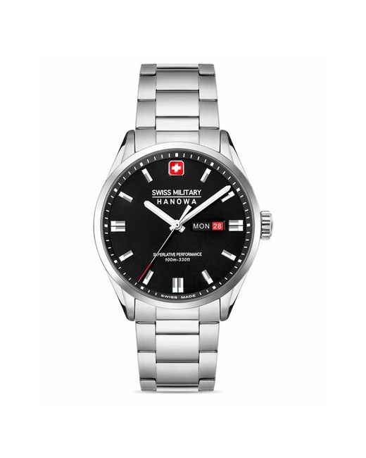 Swiss Military Hanowa Наручные часы Maxed SMWGH0001601 с гарантией серебряный черный