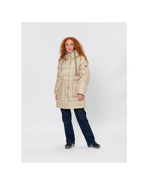 D`imma Fashion Studio куртка зимняя средней длины силуэт полуприлегающий манжеты капюшон утепленная мембранная водонепроницаемая карманы размер 56