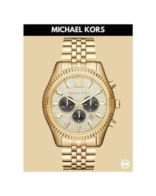 Michael Kors Наручные часы Часы наручные золотые со стразами кварцевые