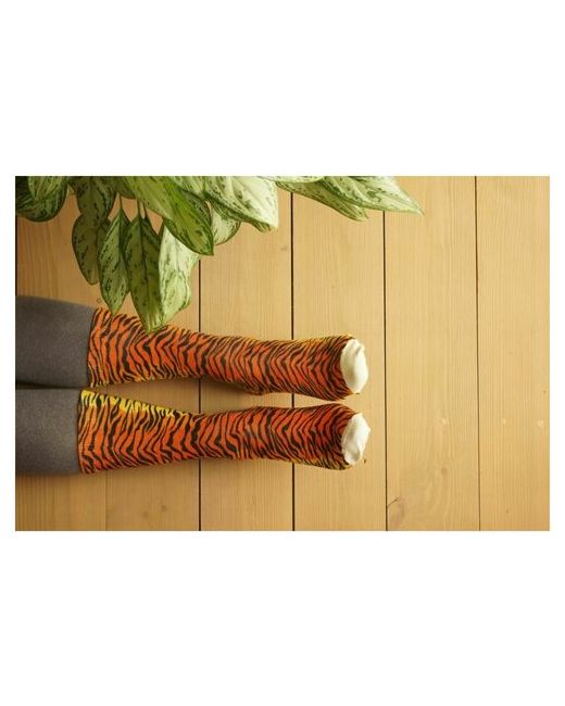Шерстянки носки высокие утепленные размер оранжевый
